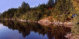 /images/133/1997-10-tema-rabbit-lake2-pano.jpg - #00074: morning at Rabbit Lake … August 1997 -- Rabbit Lake, Temagami, Ontario.Canada