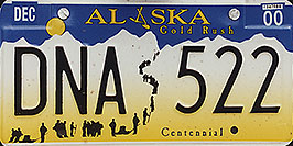 /images/133/1999-04-plates-alaska.jpg - 00299: Alaska - cool license plates … from all around -- South Dakota