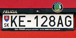 /images/133/1999-04-plates-slovakia-felicia.jpg - #00308: Slovakia - cool license plates … from all around -- Slovakia