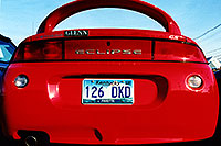 /images/133/1999-07-kentucky-red-eclips.jpg - #00329: red Mitsubishi Eclipse GS … hunting for my Jeep Cherokee in Lousville, Kentucky … July 1999 -- Louisville, Kentucky