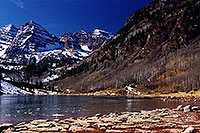 /images/133/1999-11-maroon-bells-cut.jpg - #00458: Maroon Lake (elev 9,580ft) … Nov 1999 -- Maroon Bells, Colorado