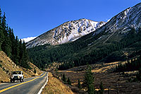 /images/133/2000-09-colo-indep.jpg - 00635: white Jeep Wrangler returning from Independence Pass to Aspen … Sept 2000 -- Independence Pass, Colorado