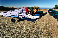 /images/133/2001-07-cali-bigsur-camp.jpg - #00787: Martin, Peter behind, and my sleeping on the right … camping with a view … July 2001 -- Big Sur, California