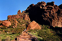 /images/133/2003-03-camelback-trail5.jpg - #01133: trail bottom of Camelback Mountain … March 2003 -- Camelback Mountain, Phoenix, Arizona