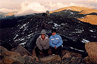/images/133/2004-06-mtevans-ane-ew-top.jpg - #01529: Aneta and Ewka shortly before running into car to warm up … June 2004 -- Mt Evans, Colorado