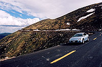/images/133/2004-06-mtevans-road-cars3.jpg - #01568: view along Mt Evans road … June 2004 -- Mount Evans Road, Mt Evans, Colorado