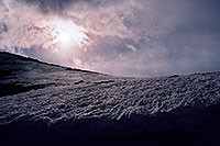 /images/133/2004-06-mtevans-snowfield-sun.jpg - #01575: 8ft tall  Mt Evans snowbanks … June 2004 -- Mount Evans Road, Mt Evans, Colorado
