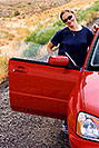 /images/133/2004-07-colo-aneta-car-v.jpg - #01639: Aneta with her red Subaru … Colorado / Utah border … July 2004 -- Colorado