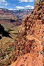 /images/133/2004-07-grand-view3-v.jpg - #01706: Ewka (lowest) waiting for Ola and Aneta (highest) hiking down on Bright Angel Trail … July 2004 -- Bright Angel Trail, Grand Canyon, Arizona