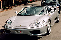 /images/133/2004-09-aspen-ferrari5.jpg - #02094: Silver Ferrari 360 Spider in Aspen - 3.6L V8, 400 hp, 0-60 mph in 4.5 sec … Sept 2004 -- Aspen, Colorado