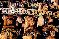 /images/133/2006-02-fairplay-bears2.jpg - #02690: Carved Bear statues with Welcome signs … Feb 2006 -- Fairplay, Colorado