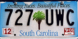 /images/133/2006-04-plates-south-carolina.jpg - #02860: South Carolina - cool license plates … from all around -- Colorado
