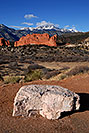 /images/133/2007-02-26-gods-above-vert2-v.jpg - #03517: view of Garden of the Gods with Pikes Peak in the clouds … Feb 2007 -- Garden of the Gods, Colorado Springs, Colorado