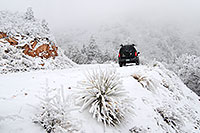 /images/133/2007-04-08-rampart-snow-x05.jpg - #03712: Xterra along snowy Rampart Range Road … April 2007 -- Rampart Range Rd, Colorado Springs, Colorado