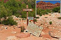 /images/133/2008-05-16-hav-supai-si7639.jpg - #05321: Sign 2 miles before Supai Village … May 2008 -- Supai, Havasu Falls, Arizona