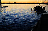 /images/133/2008-10-28-tempe-night-41145.jpg - #05972: Scullers after sunset at North Bank Boat Ramp at Tempe Town Lake … October 2008 -- Tempe Town Lake, Tempe, Arizona