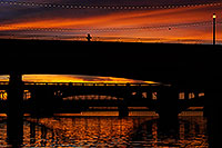 /images/133/2008-11-12-tempe-bridge-46264.jpg - #06023: Runner at sunset on Mill Road bridge over Tempe Town Lake … November 2008 -- Tempe Town Lake, Tempe, Arizona