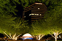 /images/133/2008-12-06-phoenix-fountain-60572.jpg - #06369: Fountain in a park by Arizona Center at night in Phoenix … December 2008 -- Phoenix, Arizona