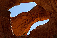/images/133/2010-09-09-arches-double-32180.jpg - #08603: View upwards of Double Arch in Arches National Park … September 2010 -- Double Arch, Arches Park, Utah