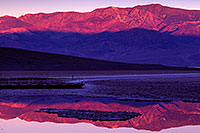 /images/133/2011-06-21-dv-badwater-sunrise-77838.jpg - #09311: Badwater morning mountain reflection in Death Valley … June 2011 -- Badwater, Death Valley, California