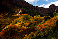 /images/133/2011-09-30-maroon-evening-trees-102537.jpg - #09564: Fall Colors in Maroon Bells, Colorado … September 2011 -- Maroon Bells, Colorado