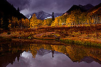 /images/133/2011-10-05-maroon-pond-104719.jpg - #09669: Pond reflection of Maroon Bells, Colorado … October 2011 -- Maroon Bells, Colorado