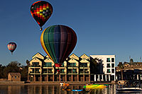 /images/133/2013-01-20-havasu-balloons-21421.jpg - #10740: Balloons above The Heat condos at Lake Havasu City … January 2013 -- London Bridge, Lake Havasu City, Arizona