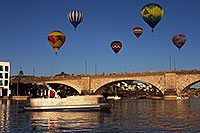 /images/133/2013-01-21-havasu-balloons-22775.jpg - #10766: Hot Air Balloons at London Bridge during Lake Havasu Balloon Fest … January 2013 -- London Bridge, Lake Havasu City, Arizona