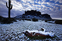 /images/133/2013-02-21-supers-log-snow-26555.jpg - #10803: Snow in Superstitions … February 2013 -- Lost Dutchman State Park, Superstitions, Arizona