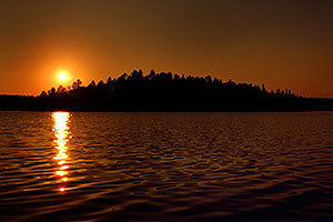 sunset on Anima Nipissing Lake
