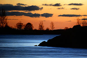 sunset near Mississauga at Lake Ontario
