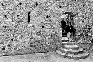 Christina at a castle near Sparti