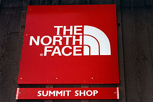 North Face Summit Shop store sign in Aspen