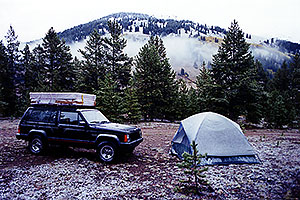 one of many camping mornings - so nice with snow :-) â€¦ moving Chicago-Phoenix
