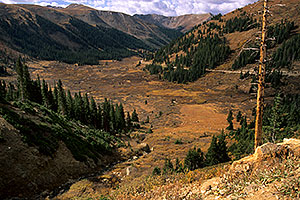 view from Independence Pass towards Aspen