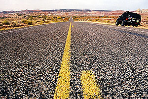 Utah road by Lone Rock