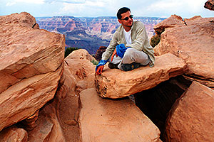 Ooh-Aah Point (actual name) at South Kaibab Trail â€¦ minutes before monsoon brought rain and hail