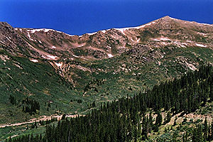 view from Independence Pass towards Aspen