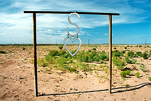 S and heart sign … in Arizona, near New Mexico