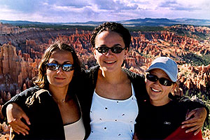 Ola, Ewka and Aneta in Bryce National Park … my reflection in sunglasses