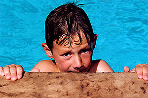 Trent in the pool