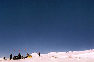 Snowmobilers at Molas Pass Summit