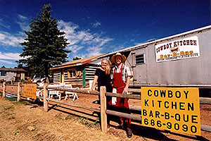 Jeff and Debbie at Cowboy Kitchen Bar-B-Que