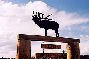 Elk Sign along Rampart Range Road