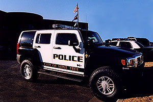 Police Hummers H3 in Lone Tree