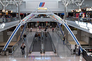 images of Concourse B at Denver airport