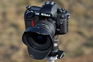 my Nikon F100 camera (1999-2006) with Nikon 18-35mm f/3.5-4.5 lens