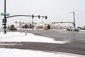cars at Lincoln and Yosemite Rd in Lone Tree