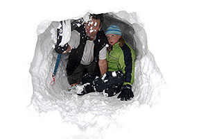 inside a snowcave