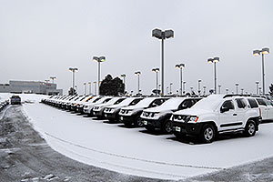 white Nissan Xterra and others at GO Nissan on Arapahoe Rd